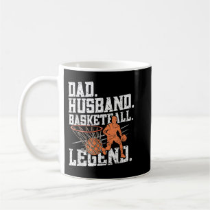 Taza De Café Leyenda de baloncesto de papá esposo T-S