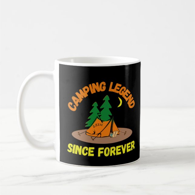 Taza De Café Leyenda de camping desde siempre (Izquierda)