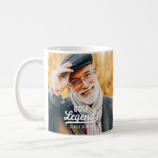 Taza De Café Leyenda de golf desde su nacimiento Graciosa cosec (Izquierda)