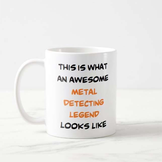 Taza De Café leyenda de la detección metalizado, impresionante (Izquierda)