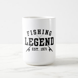 Taza De Café Leyenda de la pesca establecida en 1971
