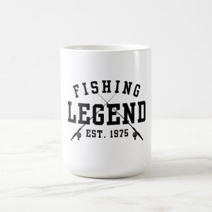 Taza De Café Leyenda de la pesca establecida en 1975