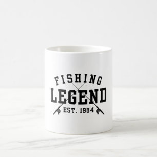 Taza De Café Leyenda de la pesca establecida en 1984