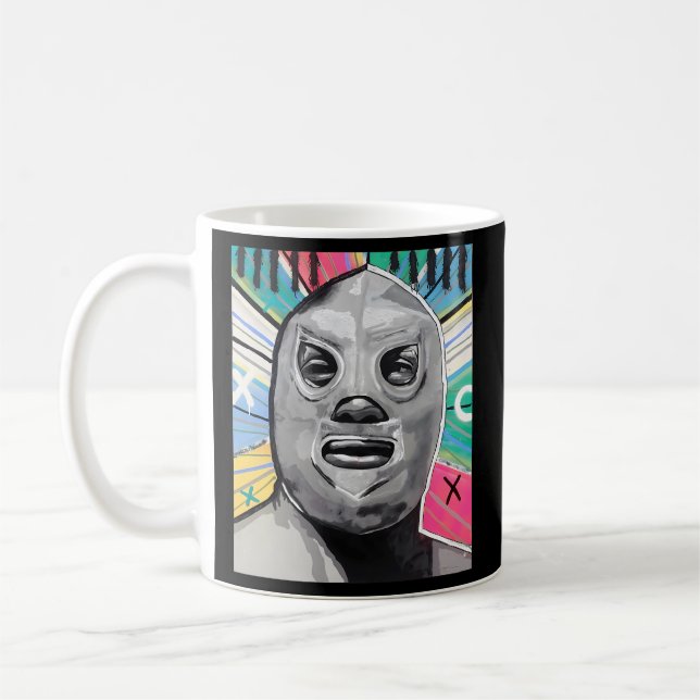 Taza De Café Leyenda de lucha mexicana Feel-Ink Enmascarado Pla (Izquierda)