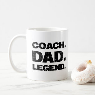 Taza De Café Leyenda de Papá Entrenador Regalo Divertido Deport