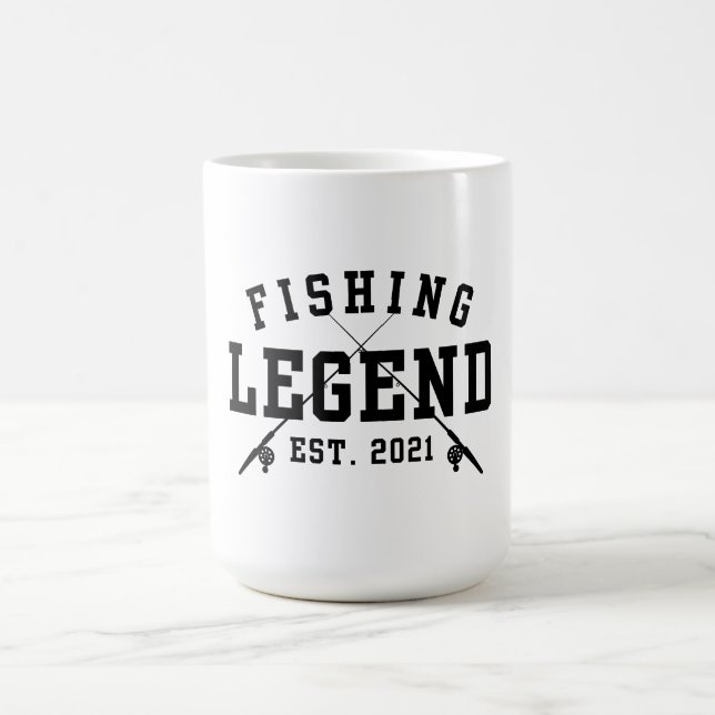 Taza De Café Leyenda de pesca establecida en 2021 (Centro)