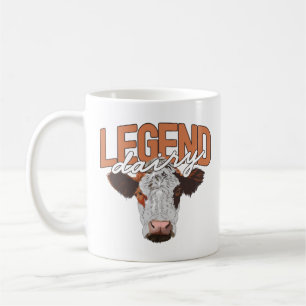 Taza De Café Leyenda de ropa lechera Funny Cow Milker Cow Pun