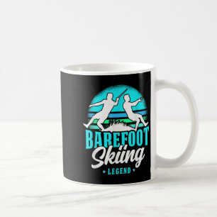 Taza De Café Leyenda del esquí descalzo al estilo retro deporte