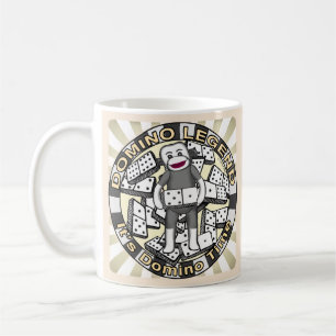 Taza De Café Leyenda del mono de calcetín dominó