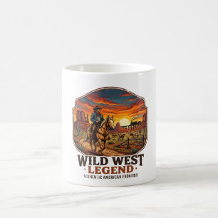 Taza De Café Leyenda del Salvaje Oeste Gráfica de Poni del Atar