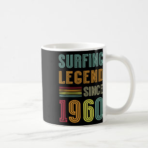 Taza De Café Leyenda del Surf 1960 65 Años Agua Surf Cumpleaños