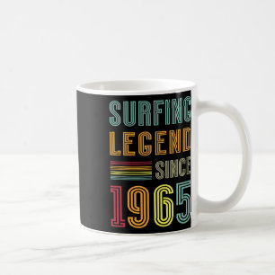 Taza De Café Leyenda del Surf 1965 60 Años Agua Surf Cumpleaños