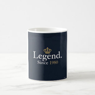 Taza De Café Leyenda desde 1980 Coffee Mug - Regalo de cumpleañ