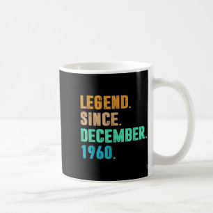 Taza De Café Leyenda desde diciembre de 1960 Cumpleaños de naci