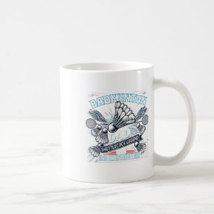 Taza De Café Leyenda divertida del volante de papá de bádminton