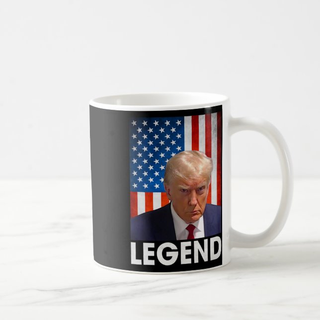 Taza De Café Leyenda la bandera estadounidense del presidente d (Derecha)