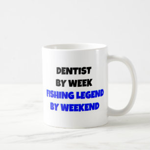 Taza De Café Leyenda pesquera de Dentista por Semana para fin d
