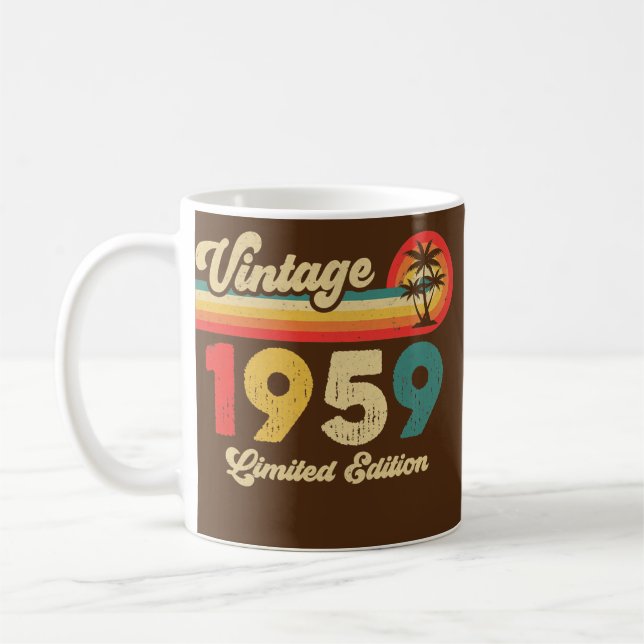 Taza De Café Leyenda retro para hombres de cumpleaños de 1959 (Izquierda)