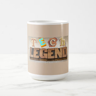 Taza De Café Leyenda tecnológica para programadores y soluciona