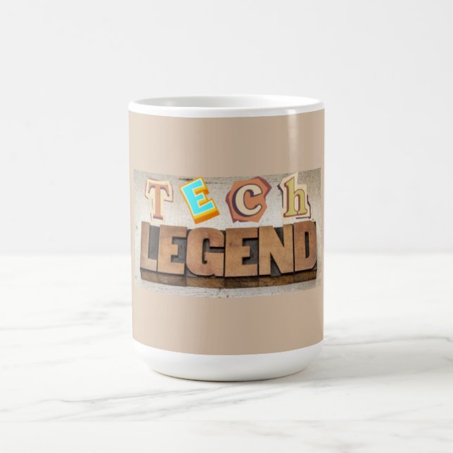 Taza De Café Leyenda tecnológica para programadores y soluciona (Centro)
