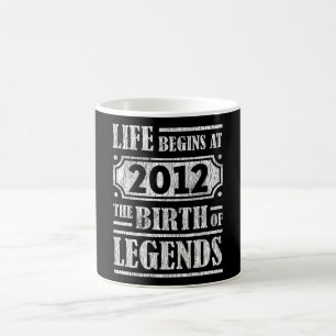 Taza De Café Leyenda Vintage Nacida en 2012 Regalo de Cumpleaño