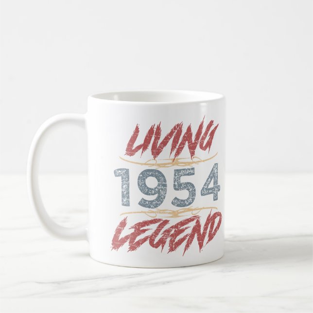 Taza De Café Leyenda Viva 1954 70º cumpleaños (Izquierda)