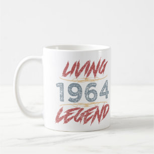 Taza De Café Leyenda Viva 1964 Cumpleaños 60