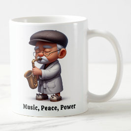 Taza De Café Leyendas de la música Groovy para ciudadanos mayor