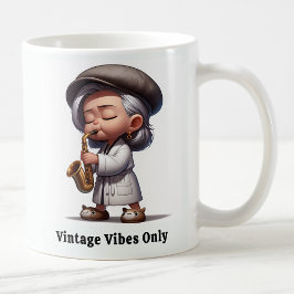 Taza De Café Leyendas de la música Groovy Senior Citizen