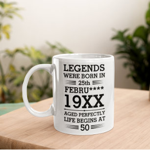 Taza De Café Leyendas personalizados nacieron en la edad de mes