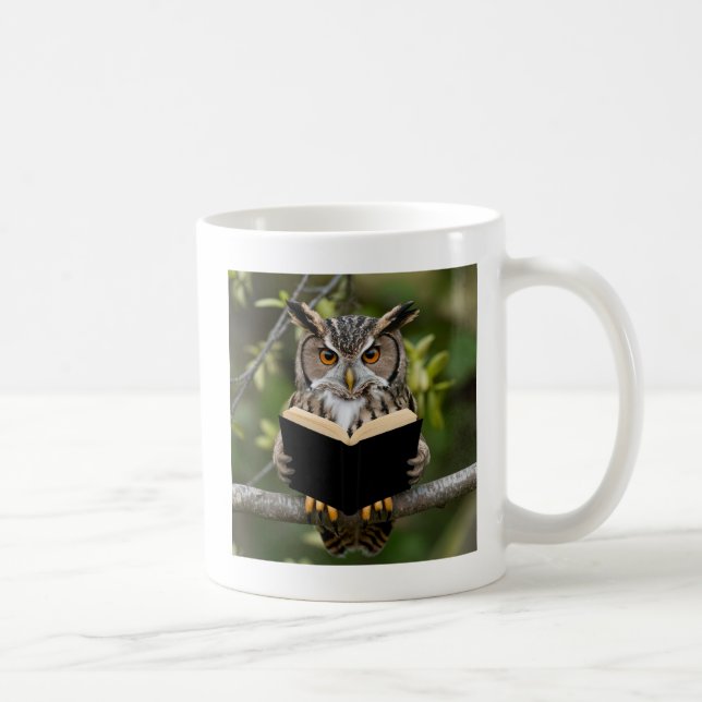 Taza De Café Leyendo búho (Derecha)