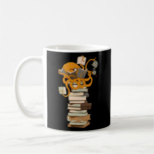 Taza De Café Leyendo Café Y Libros De Té Octopus