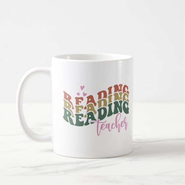 Taza De Café Leyendo camiseta del profesor (Izquierda)