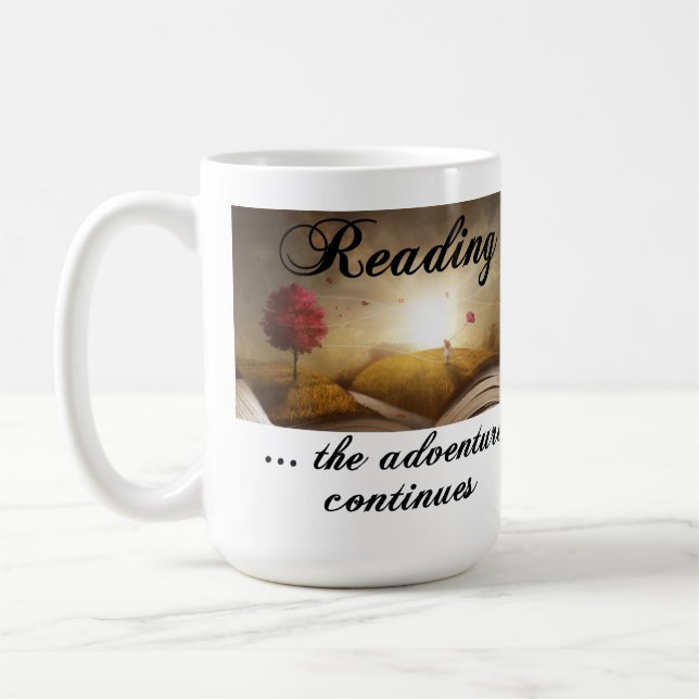 Taza De Café Leyendo, la aventura continúa (Izquierda)