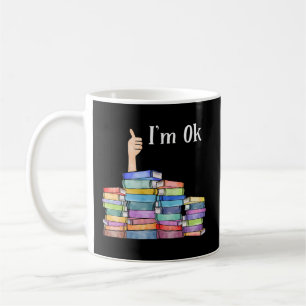 Taza De Café Leyendo Libro Estoy Bien Día Nacional Del Libro