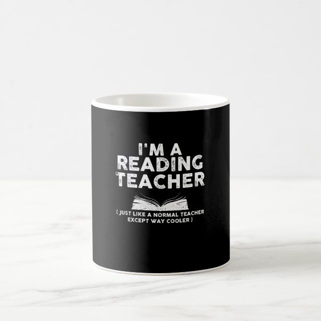 Taza De Café Leyendo profesor - Soy un profesor de lectura (Centro)