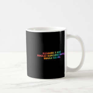 Taza De Café Leyendo una novela romántica de hockey gay me arre