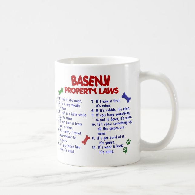 Taza De Café Leyes 2 de la propiedad de BASENJI (Derecha)