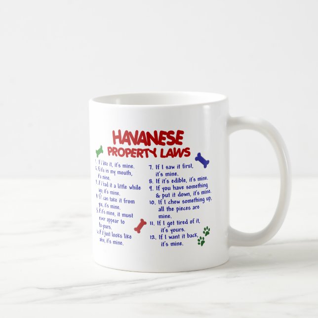 Taza De Café Leyes 2 de la propiedad de HAVANESE (Derecha)