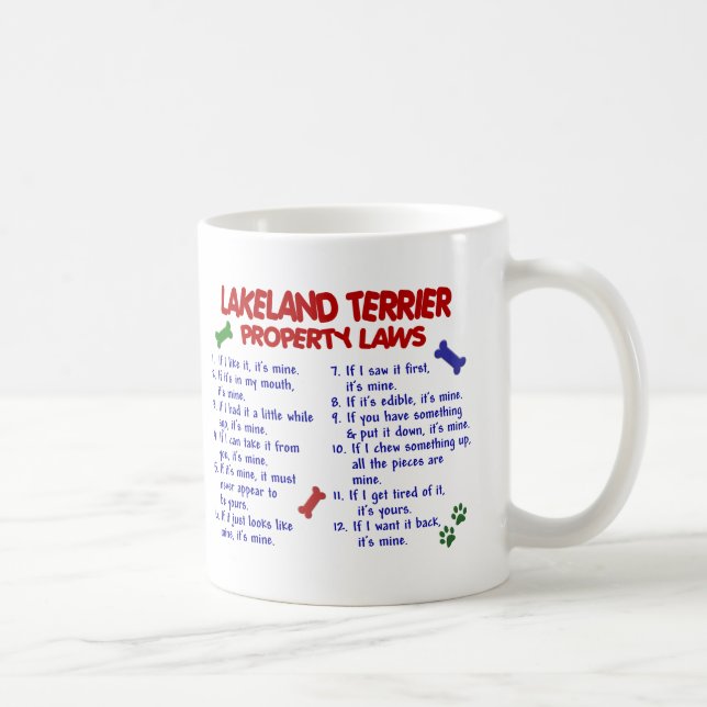 Taza De Café Leyes 2 de la propiedad de LAKELAND TERRIER (Derecha)
