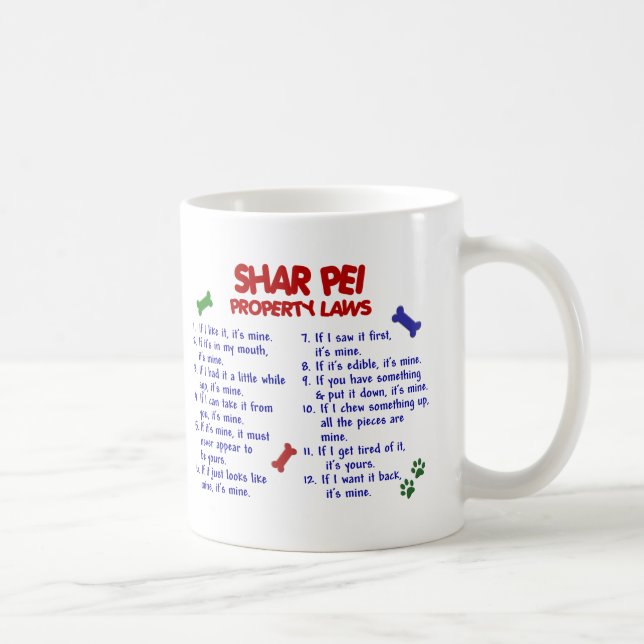 Taza De Café Leyes 2 de la propiedad de SHAR PEI (Derecha)