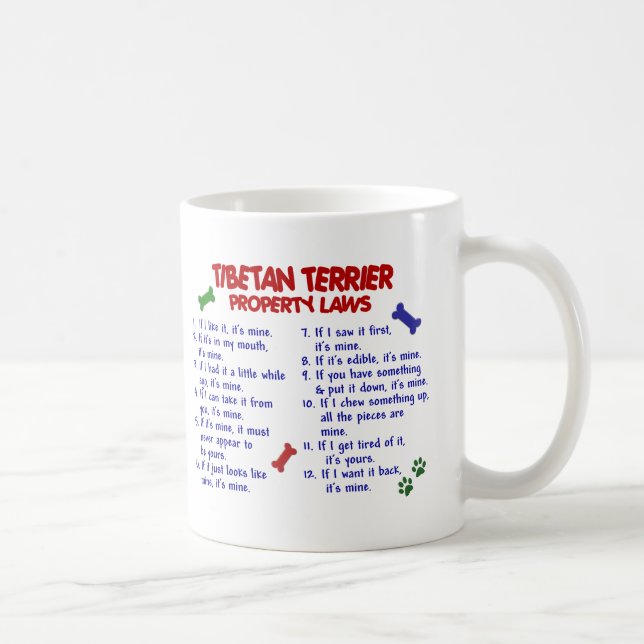 Taza De Café Leyes 2 de la propiedad de TERRIER TIBETANO (Derecha)