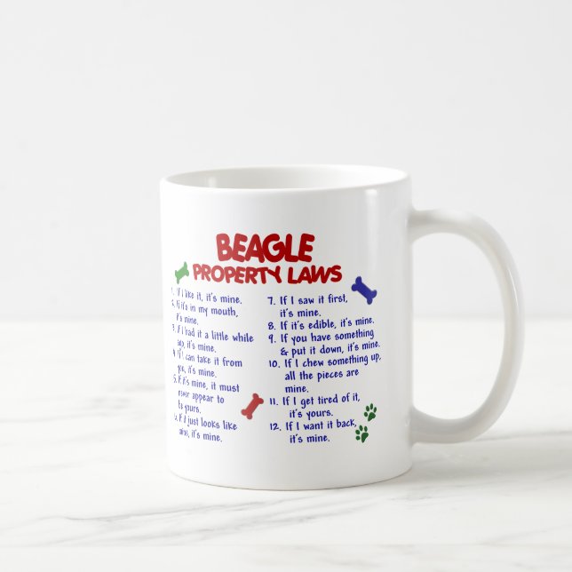 Taza De Café Leyes 2 de la propiedad del BEAGLE (Derecha)