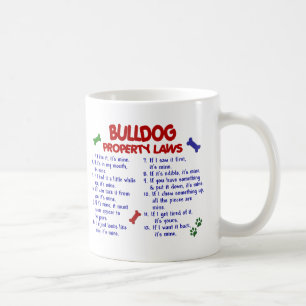 Taza De Café Leyes 2 de la propiedad del bulldog