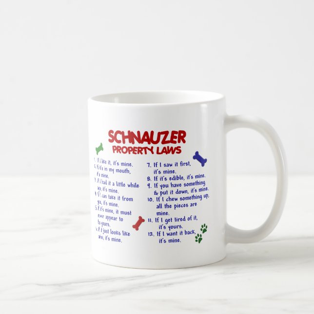 Taza De Café Leyes 2 de la propiedad del SCHNAUZER (Derecha)
