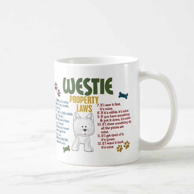 Taza De Café Leyes 4 de la propiedad de Westie (Derecha)