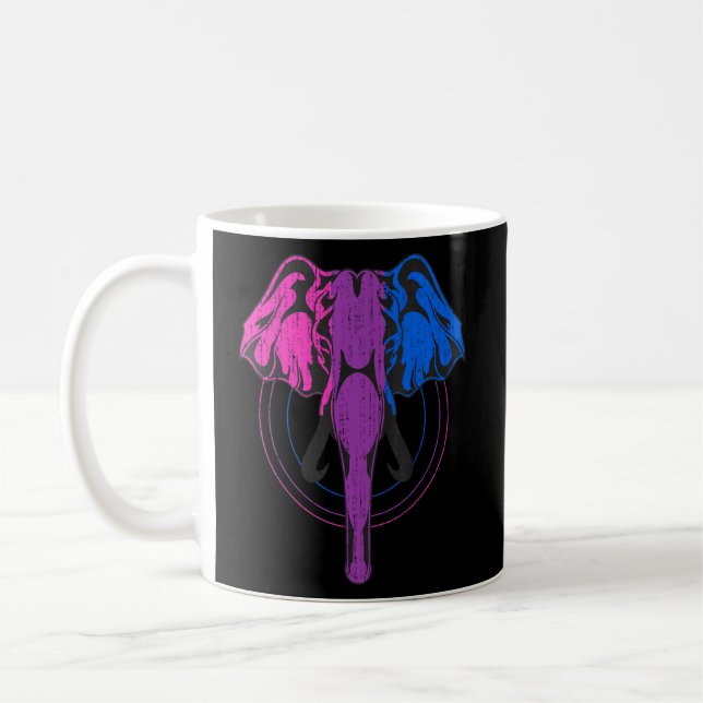 Taza De Café Lgbt Equality Bisexuality Flag Elephant Bi Pride B (Izquierda)