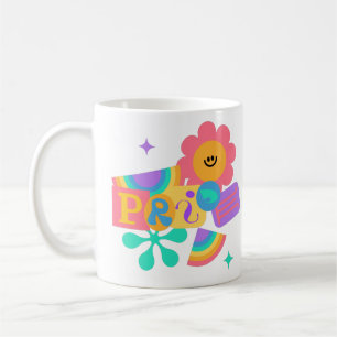 Taza De Café LGBT+orgullo. Amor arcoiris. Amor a los girasoles.