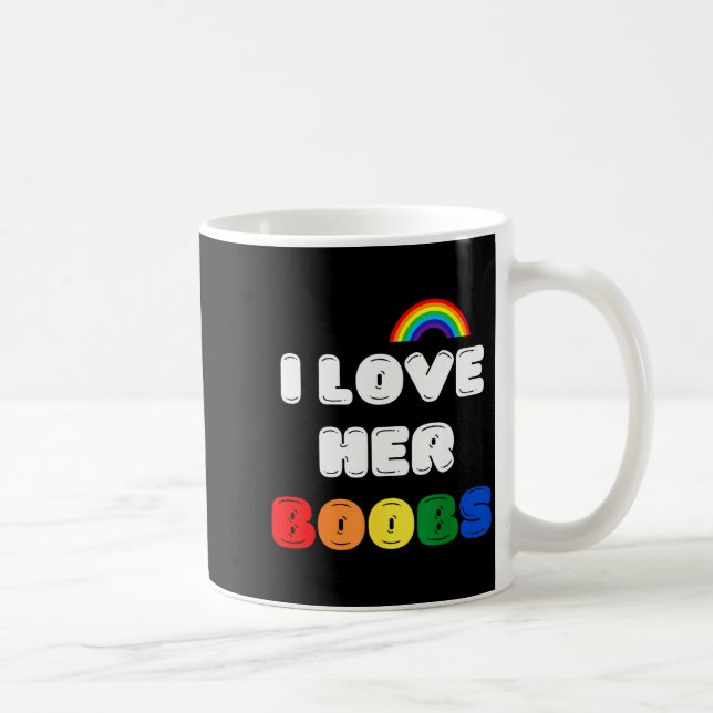 Taza De Café Lgbtq+ Lesbian Matching Couples Compliment I Love  (Derecha)