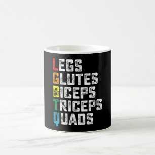 Taza De Café LGBTQ Piernas Glúteos Bíceps Tríceps Cuádriceps Di